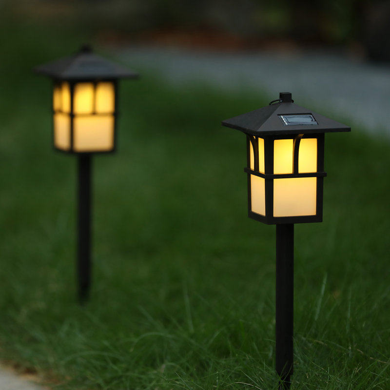Luxen Home Pagoda Solar Powered LED Pathway Light Pack & Reviews Wayfair